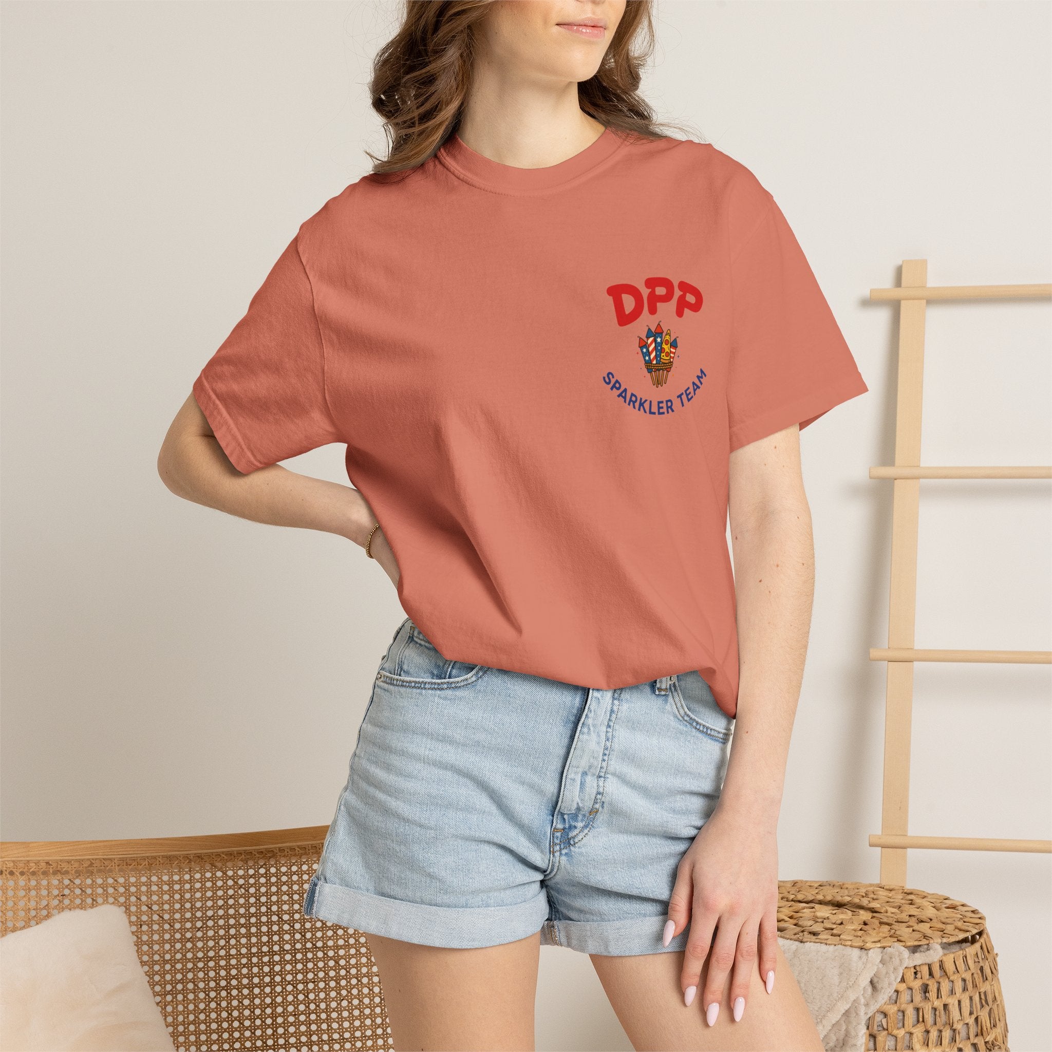 Dinosaur Pizza Party Sparkler Team Shirt