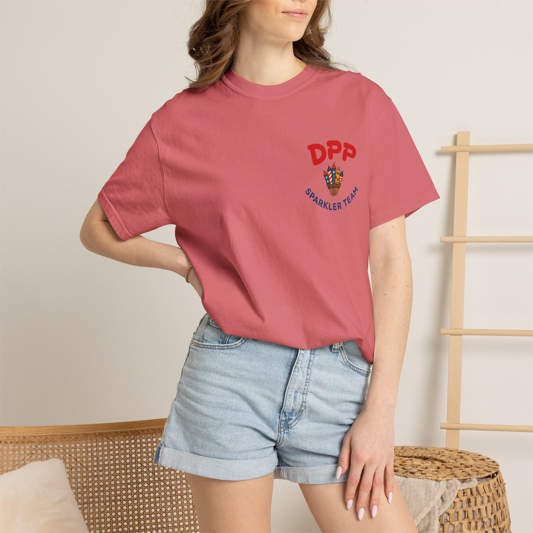 Dinosaur Pizza Party Sparkler Team Shirt