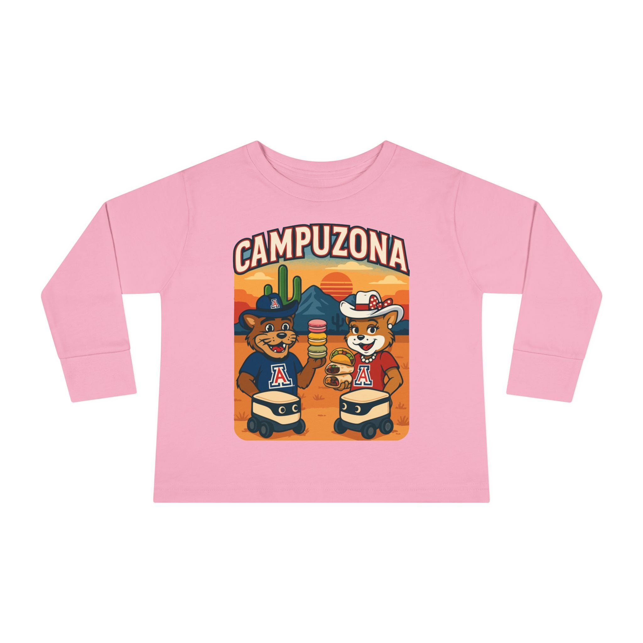 CAMPUZONA Toddler Foodie Long Sleeve Tee