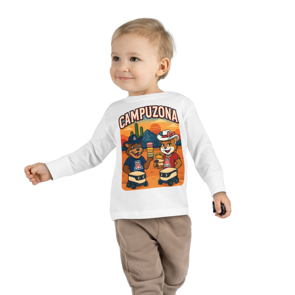 CAMPUZONA Toddler Foodie Long Sleeve Tee