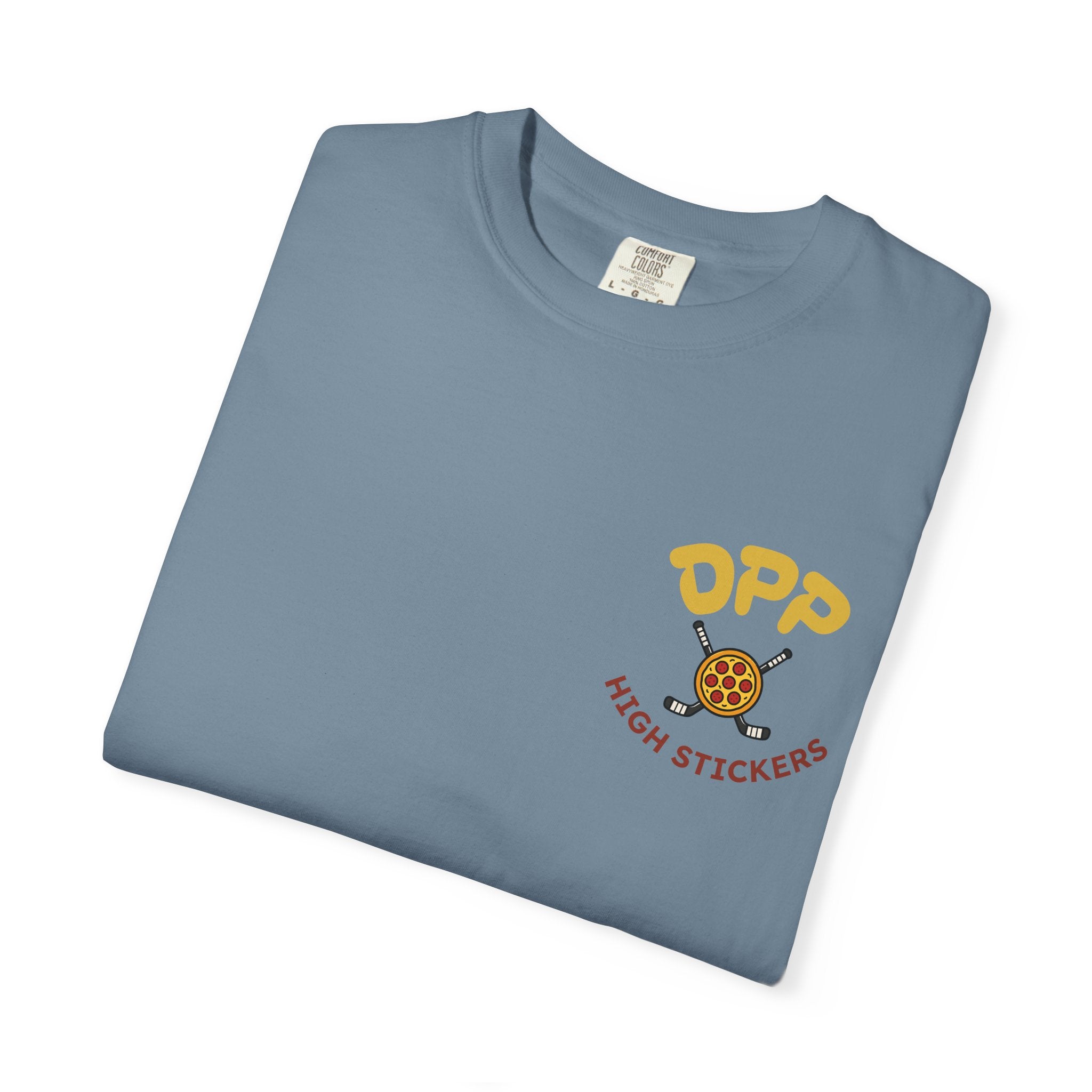 Dinosaur Pizza Party High Stickers Shirt