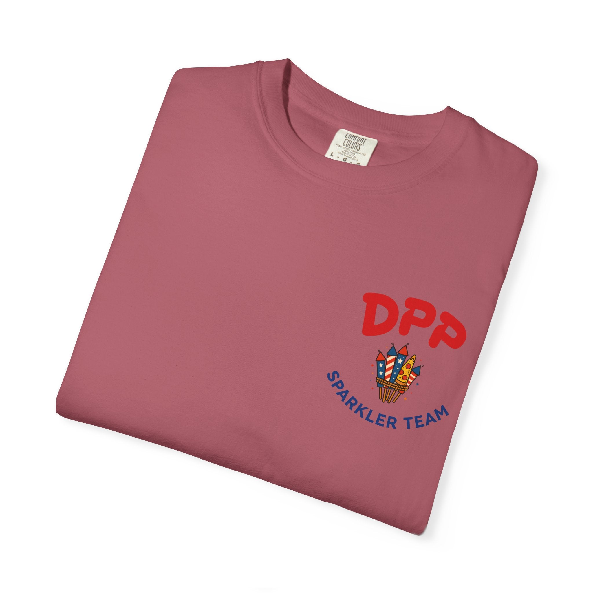 Dinosaur Pizza Party Sparkler Team Shirt