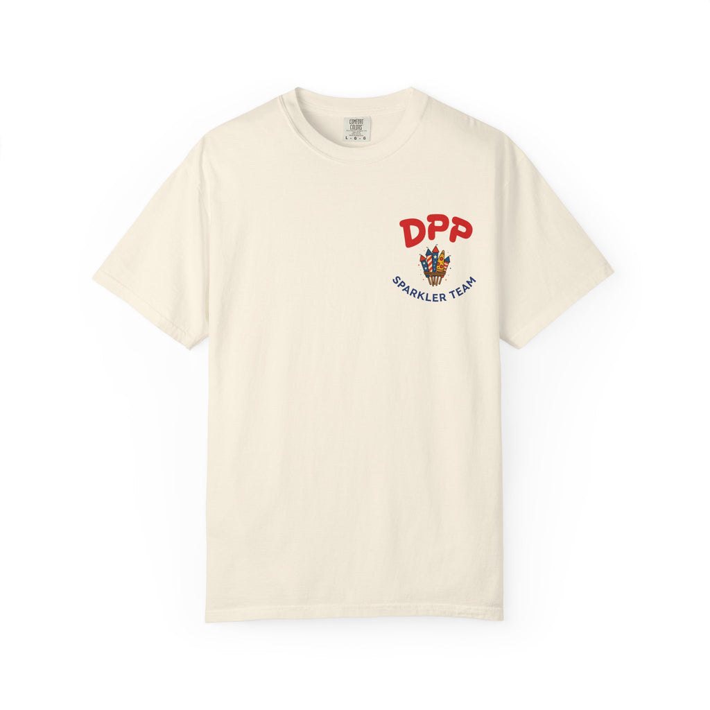 Dinosaur Pizza Party Sparkler Team Shirt