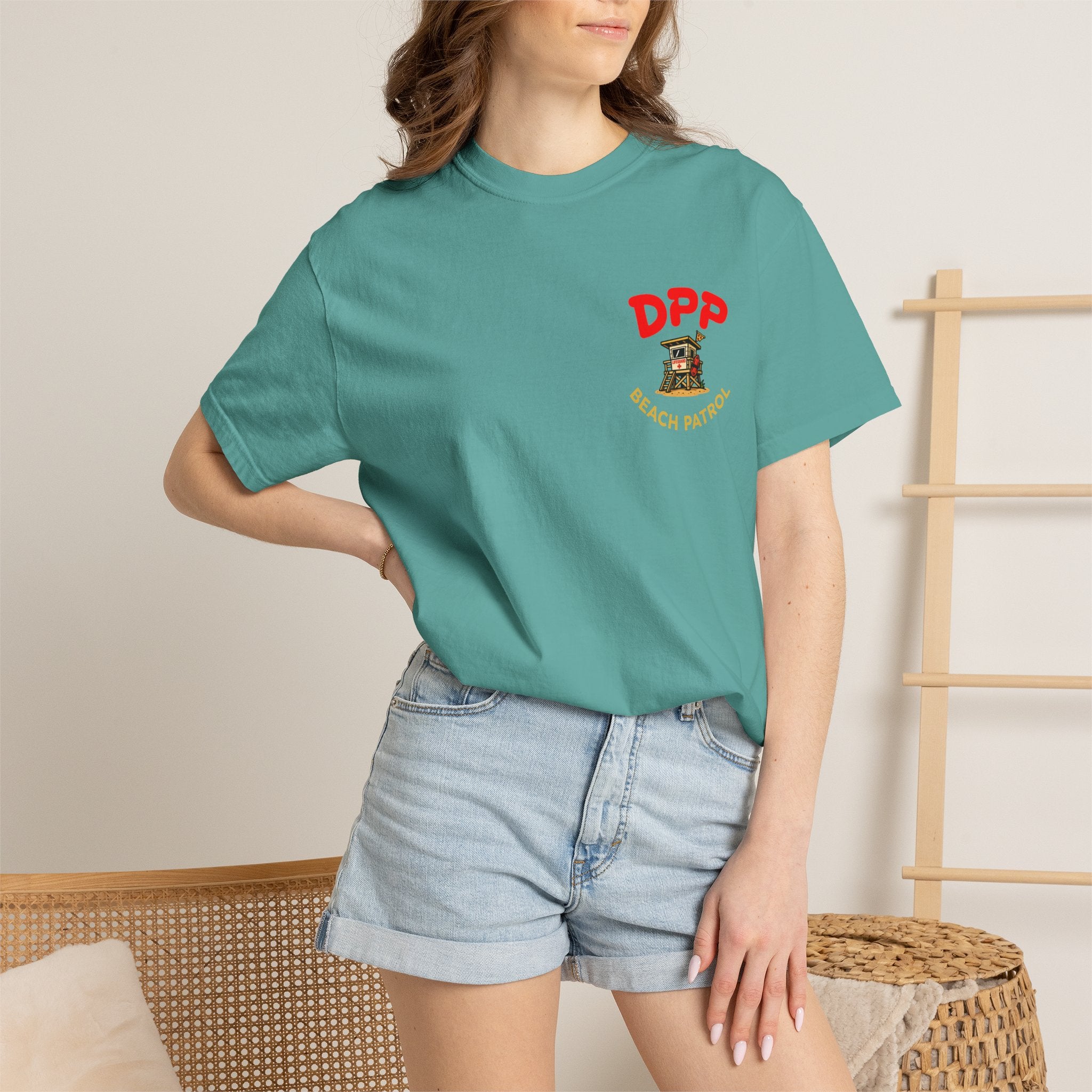 Dinosaur Pizza Party Beach Patrol Shirt