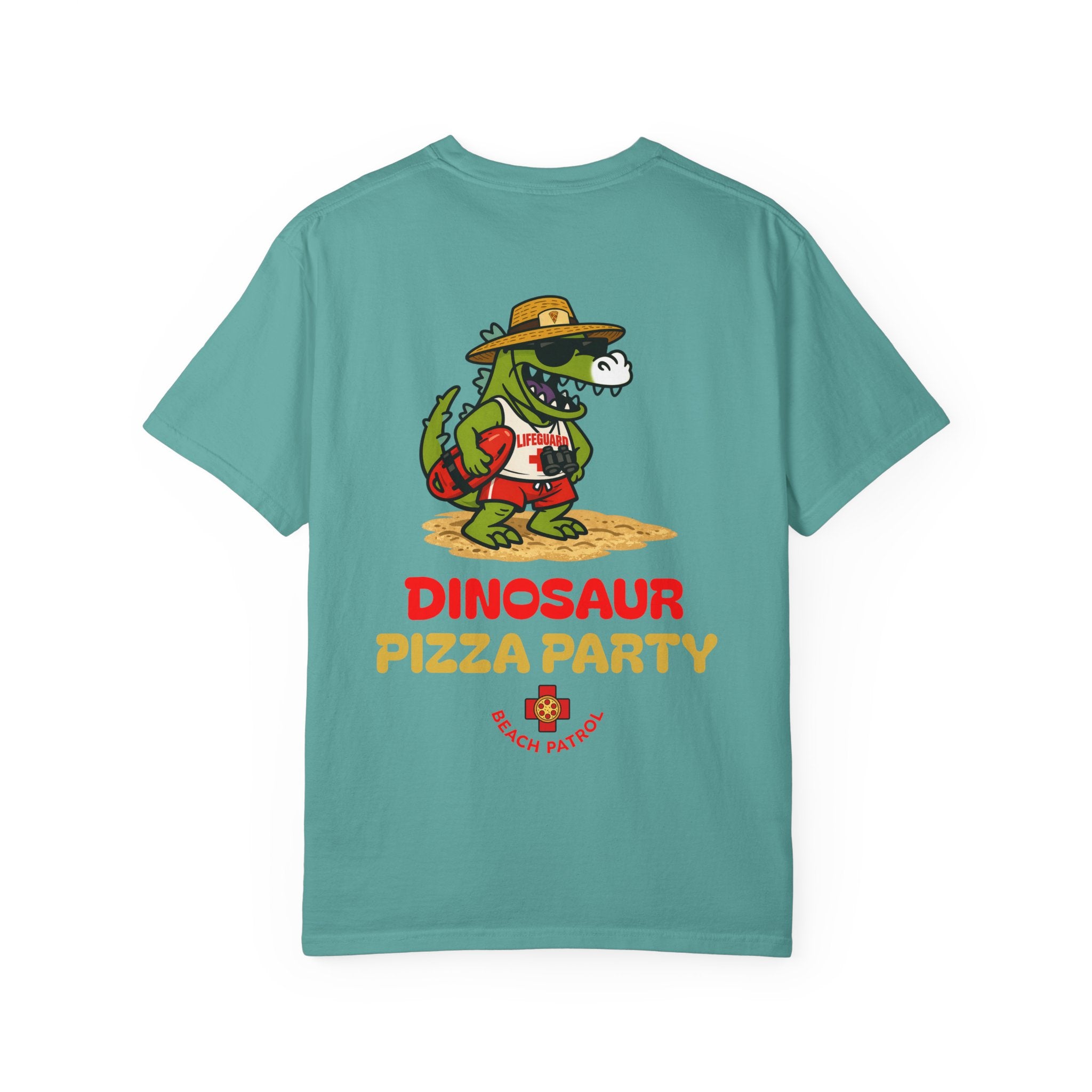 Dinosaur Pizza Party Beach Patrol Shirt