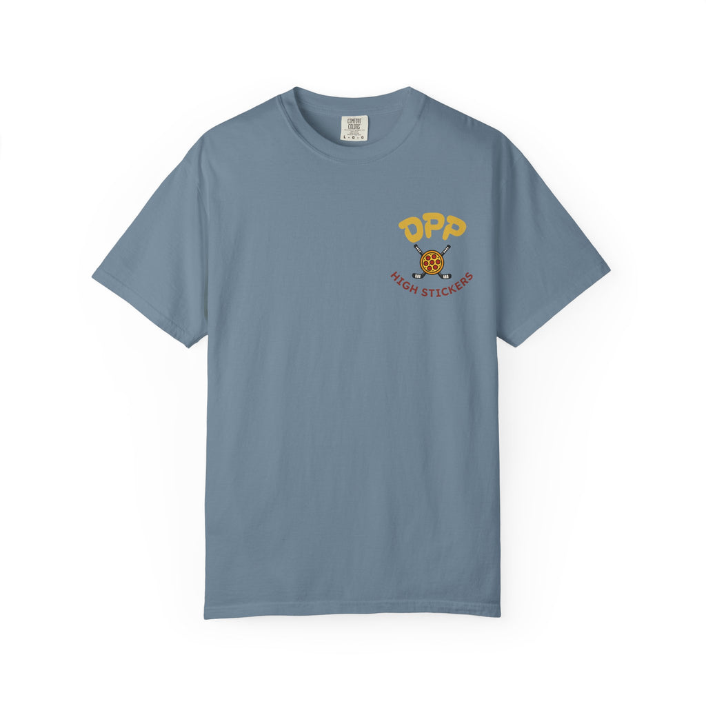 Dinosaur Pizza Party High Stickers Shirt